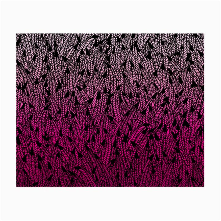 Pink Ombre feather pattern, black, Small Glasses Cloth