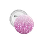 Pink Ombre feather pattern, white, 1.75  Button Front