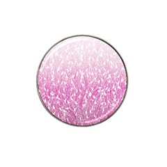 Pink Ombre Feather Pattern, White, Hat Clip Ball Marker (4 Pack) by Zandiepants