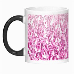 Pink Ombre Feather Pattern, White, Morph Mug by Zandiepants