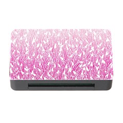 Pink Ombre Feather Pattern, White, Memory Card Reader With Cf by Zandiepants