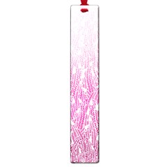 Pink Ombre Feather Pattern, White, Large Book Mark by Zandiepants