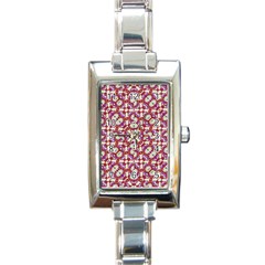 Boho Check Rectangle Italian Charm Watch by dflcprints