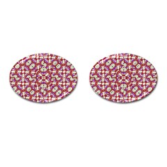 Boho Check Cufflinks (oval) by dflcprints