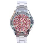 Boho Check Stainless Steel Analogue Watch Front