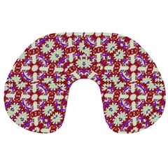 Boho Check Travel Neck Pillows by dflcprints