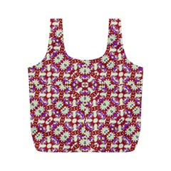 Boho Check Full Print Recycle Bags (m)  by dflcprints