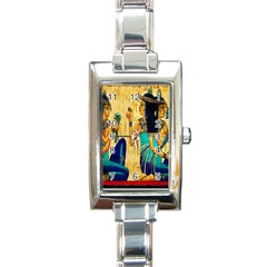 Egyptian Queens Rectangular Italian Charm Watch