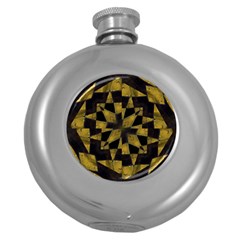 Bold Geometric Round Hip Flask (5 Oz) by dflcprints