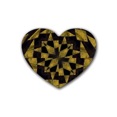 Bold Geometric Rubber Coaster (heart)  by dflcprints