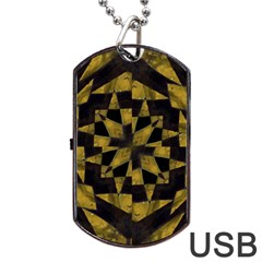 Bold Geometric Dog Tag Usb Flash (two Sides) 