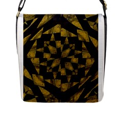 Bold Geometric Flap Messenger Bag (l)  by dflcprints