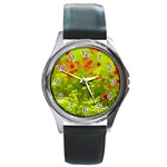 Poppy I Round Metal Watch Front