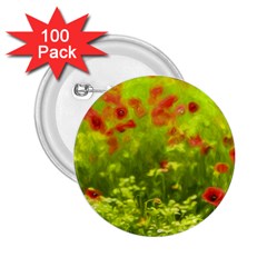 Poppy I 2 25  Buttons (100 Pack) 