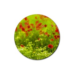 Poppy I Rubber Coaster (round) 