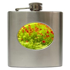 Poppy I Hip Flask (6 Oz) by colorfulartwork