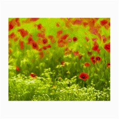 Poppy I Small Glasses Cloth by colorfulartwork