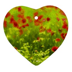 Poppy I Heart Ornament (2 Sides) by colorfulartwork