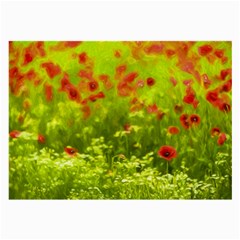 Poppy I Large Glasses Cloth by colorfulartwork