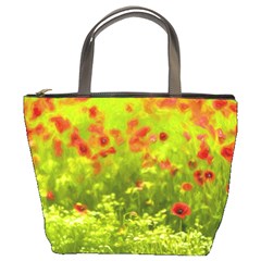 Poppy I Bucket Bags by colorfulartwork