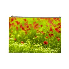 Poppy I Cosmetic Bag (large)  by colorfulartwork