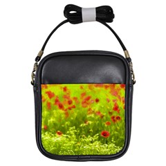 Poppy I Girls Sling Bags by colorfulartwork