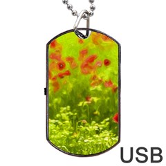 Poppy I Dog Tag Usb Flash (one Side)