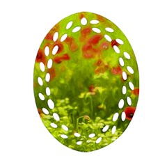 Poppy I Ornament (oval Filigree) 