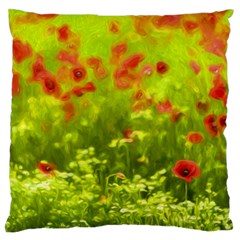 Poppy I Standard Flano Cushion Case (two Sides) by colorfulartwork