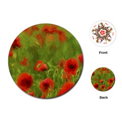 Poppy Ii - Wonderful Summer Feelings Playing Cards (round) 