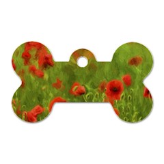 Poppy Ii - Wonderful Summer Feelings Dog Tag Bone (one Side) by colorfulartwork