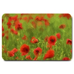 Poppy Ii - Wonderful Summer Feelings Large Doormat  by colorfulartwork