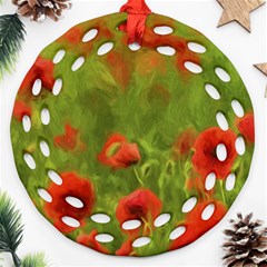 Poppy Ii - Wonderful Summer Feelings Round Filigree Ornament (2side)