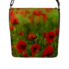 Poppy Ii - Wonderful Summer Feelings Flap Messenger Bag (l)  by colorfulartwork