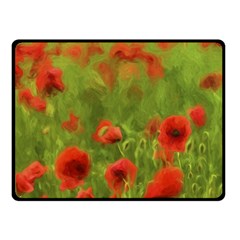 Poppy Ii - Wonderful Summer Feelings Double Sided Fleece Blanket (small)  by colorfulartwork