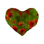 Poppy II - wonderful summer feelings Standard 16  Premium Flano Heart Shape Cushions Front