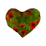 Poppy II - wonderful summer feelings Standard 16  Premium Flano Heart Shape Cushions Back