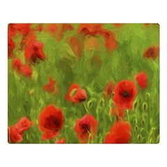 Poppy Ii - Wonderful Summer Feelings Double Sided Flano Blanket (large)  by colorfulartwork