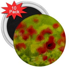 Poppy Iii 3  Magnets (10 Pack) 