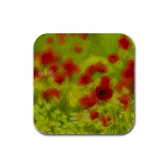 Poppy Iii Rubber Square Coaster (4 Pack) 