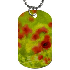 Poppy Iii Dog Tag (one Side) by colorfulartwork