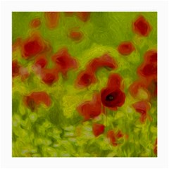 Poppy Iii Medium Glasses Cloth (2-side) by colorfulartwork