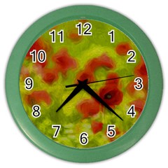 Poppy Iii Color Wall Clocks by colorfulartwork