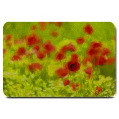 Poppy Iii Large Doormat  by colorfulartwork