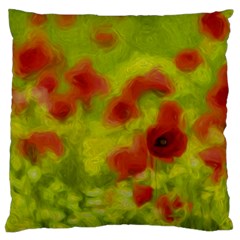 Poppy Iii Large Cushion Case (one Side) by colorfulartwork