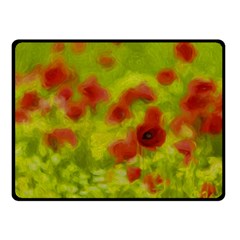 Poppy Iii Double Sided Fleece Blanket (small)  by colorfulartwork