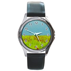 Poppy Iv Round Metal Watch by colorfulartwork