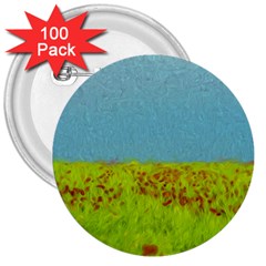 Poppy Iv 3  Buttons (100 Pack)  by colorfulartwork