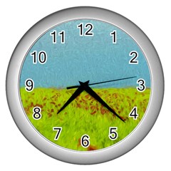 Poppy Iv Wall Clocks (silver) 