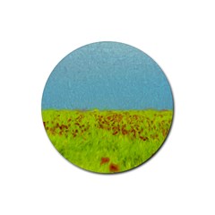 Poppy Iv Rubber Round Coaster (4 Pack)  by colorfulartwork